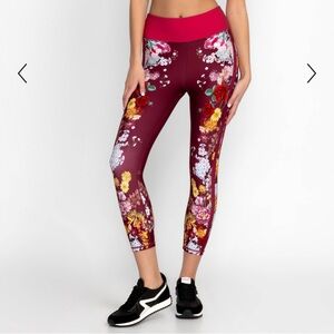 Johnny Was GOLDEN ROSE HIGH WAIST CROPPED ACTIVE LEGGING Size M